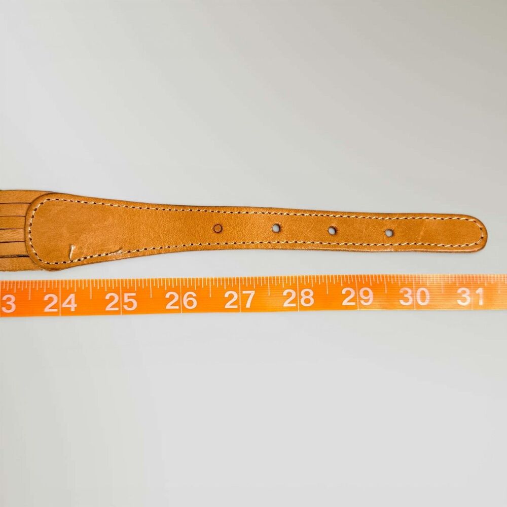 Vintage Western Concho Belt Argentina Leather S/M Boho Y2K Metal Stud Waist Belt - Picture 6 of 7